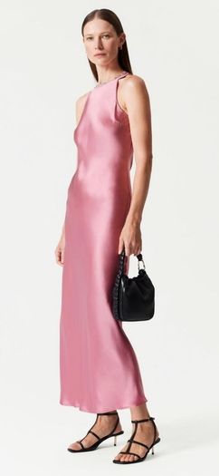 &Other Stories Slim Satin midi dress