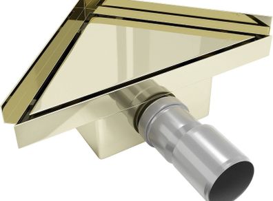 Gold Shower Floor Drain 20x20cm