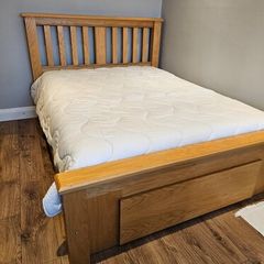 Solid wooden king size bed