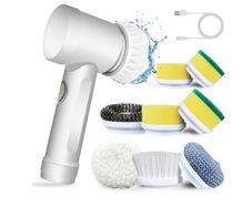 Electric Cleaning Brush, Electric Spin Scrubber With 3 Brush Heads, Automatic Cleaning Kit for Bathroom Bathtub, Kitchen, Tile, Window, Tub, Dish, Sink