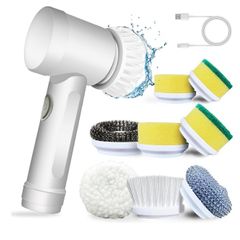 Electric Cleaning Brush, Electric Spin Scrubber With 3 Brush Heads, Automatic Cleaning Kit for Bathroom Bathtub, Kitchen, Tile, Window, Tub, Dish, Sink