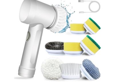 Electric Cleaning Brush, Electric Spin Scrubber With 3 Brush Heads, Automatic Cleaning Kit for Bathroom Bathtub, Kitchen, Tile, Window, Tub, Dish, Sink