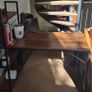 Rustic Brown Computer Desk with 3 Shelves Image 2