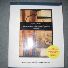 Management Information Systems Eighth Edition.by McGraw Hill International Edition.
