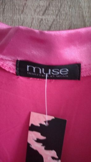 new pink satin look top