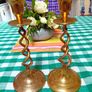 Vintage Brass Candlesticks Image 2
