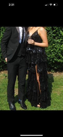 Dani's showroom black debs dress, formal dress prom dress