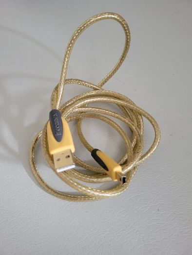 Gold usb cable to mini usb 2m