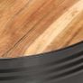 Coffee Table Black 68x68x36 cm Solid Acacia Wood Image 2