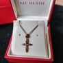 925 Silver Cross Pendant Necklace Image 2