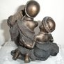 Two African Masai Children Figurines Image 2