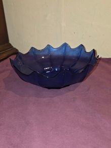 Vintage Cobalt Blue Fruit Bowl