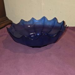 Vintage Cobalt Blue Fruit Bowl