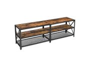 TV cabinet, TV table, Lowboard for TVs up to 60 inches, TV cabinet with shelves, Steel frame, TV shelf for living room,