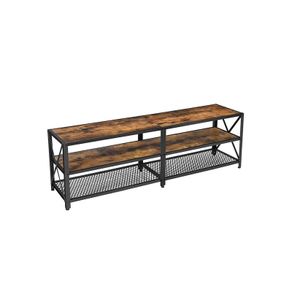 TV cabinet, TV table, Lowboard for TVs up to 60 inches, TV cabinet with shelves, Steel frame, TV shelf for living room,