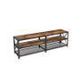 TV cabinet, TV table, Lowboard for TVs up to 60 inches, TV cabinet with shelves, Steel frame, TV shelf for living room, Image 2