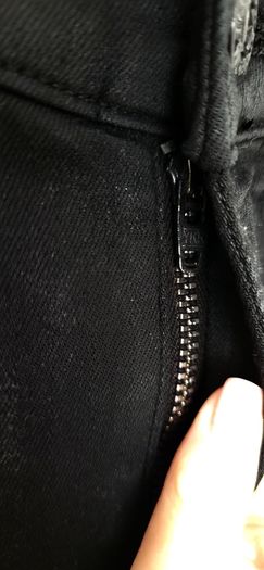 7 for All Mankind Black High Waist Glossy Coating Crystal Gunmetal Skinny Jeans Sz 26 (Fit 8UK) - Rrp 240 (New)