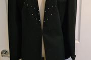 Jacques Vert Black Sequined Dressy blazer Size 18