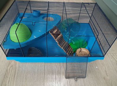 hamster cage and accessories