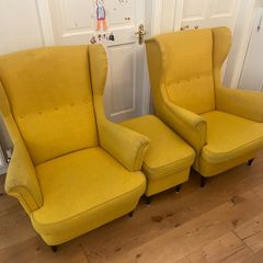 Ikea armchairs and footstool