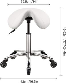 Hydraulic Saddle Salon Stool  Adjustable Height