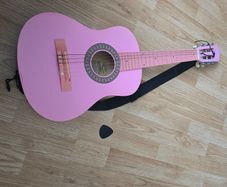 Rockstar Junior Guitar Classical Pink 75cm