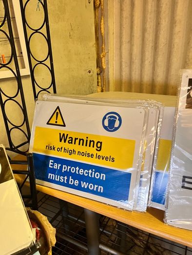 large metal signs