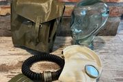 vintage gas mask &amp; bag