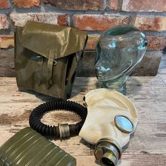 vintage gas mask & bag