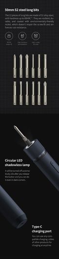 BRAND NEW 3.6V Smart Cordless Screwdriver Rechargeable Lithium Battery