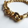 Vintage heavy 18ct gold plated men's bracelet Image 3
