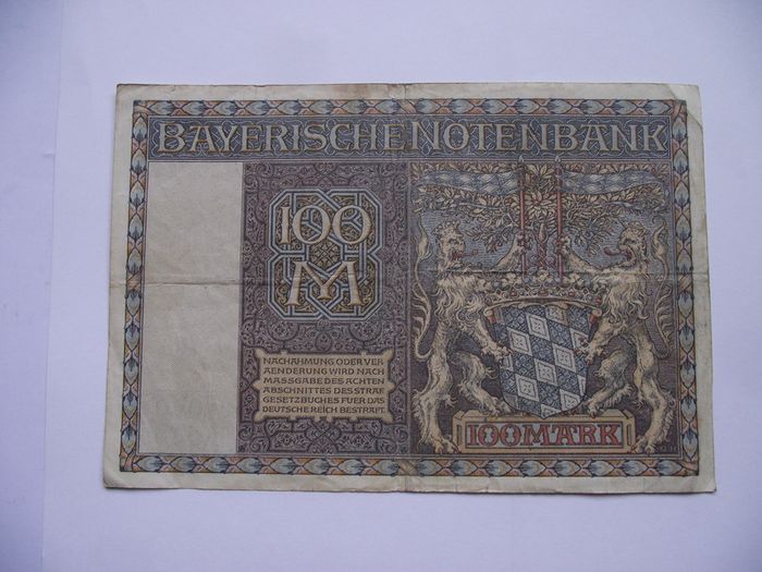 Germany. Bayerische Notenbank. 100 Mark (1.1.1922) Nice Condition!