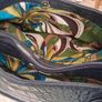 Osprey of London Navy Patent Crocodile Leather Handbag Image 6