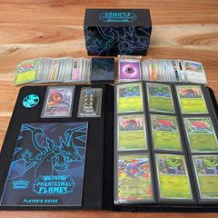 Near-Complete Pokemon Phantasmal Flames Master Set (211/214) + Free Binder, Opened ETB & Extras