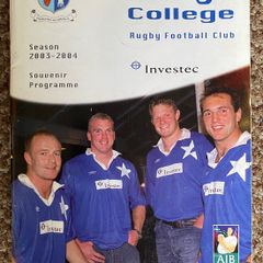 2003 St. Mary's College RFC v Clontarf FC - AIL Division 1 Rugby Programme
