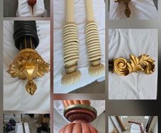 Large reeded curtain poles