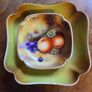 Colourful Hand Painted Vintage Set China Fruit / Desert Dishes Image 3
