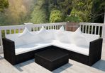 Garden Rattan - Free Delivery Semi Circle With Coffee Table
