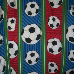 Boy bedding set with matching curtains.