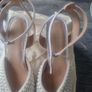 Pearl Bridal Block Heeled Sandals Ivory Size 5 Image 7