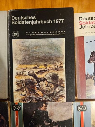 6 German Soldier's Year Books. 2 X Hardbacks 4 X Paperbacks. All In Good Condition.  See Photos For Same.