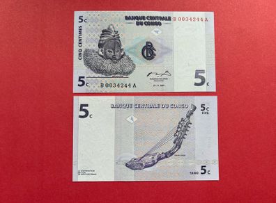 Congo D.r. 5 CENTIME  1997 Pick81a.  ( Uncirculated )