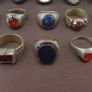 Lot of 15 Collectible Brass Rings Antique Style Mixed Stone Rings Image 7