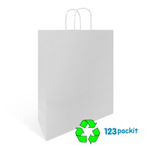 Lot of 20 pcs Silver Carrier Bags Eco friendly Top quality Metallic Silver with twisted handles size 24 x 11 x 31 cm Job Lot 20 pcs for gifts, presents, shops, ecommerce