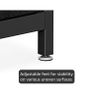 Black Chest of Drawers Bedroom, with LED Light trip with 10 Adjustable Colors and 2 USB and 2 AC Outlets Image 3