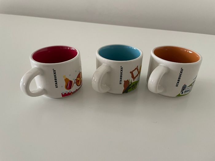Three Starbucks Espresso mugs