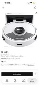 Shark 2 in 1 mop & hoover