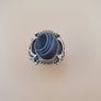Vintage Brass & Suliemani Eye Agate With Silver Inlay Desgin Ring Image 10