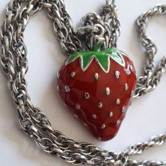 Enamelled Strawberry Pendant