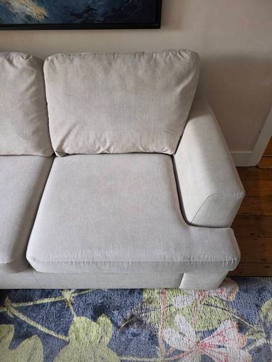 DFS Large Light Grey L-Shaped Corner Sofa with Chaise - 255cm